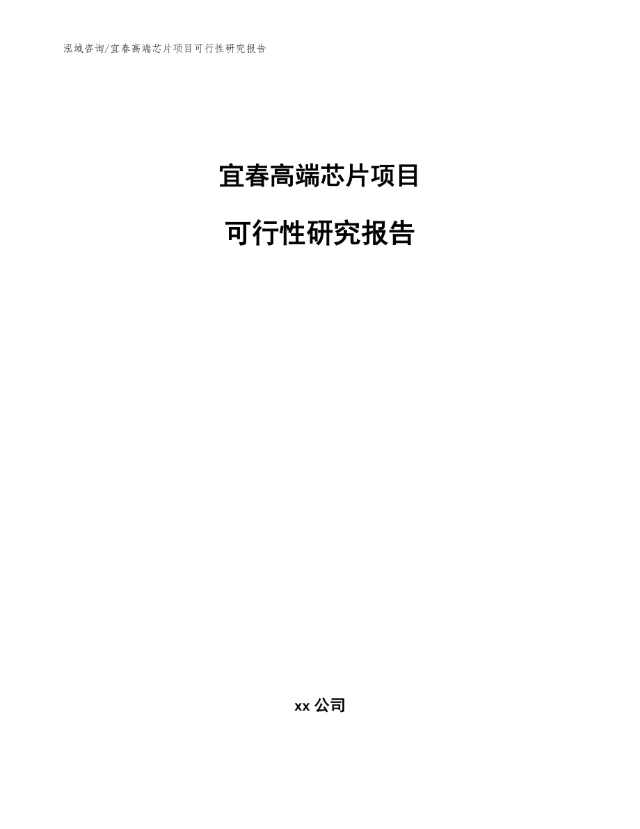 宜春高端芯片项目可行性研究报告（模板范本）_第1页