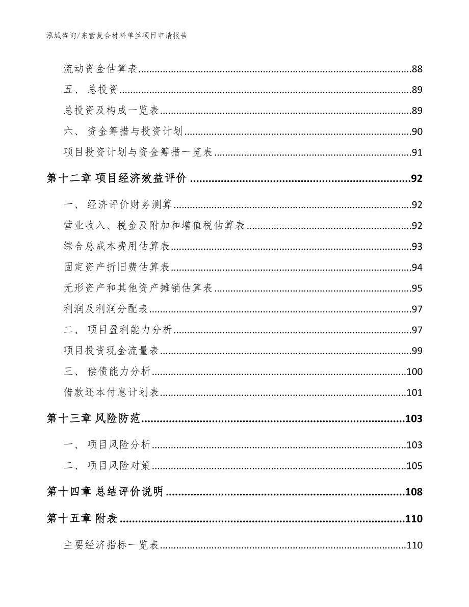 东营复合材料单丝项目申请报告【范文模板】_第4页
