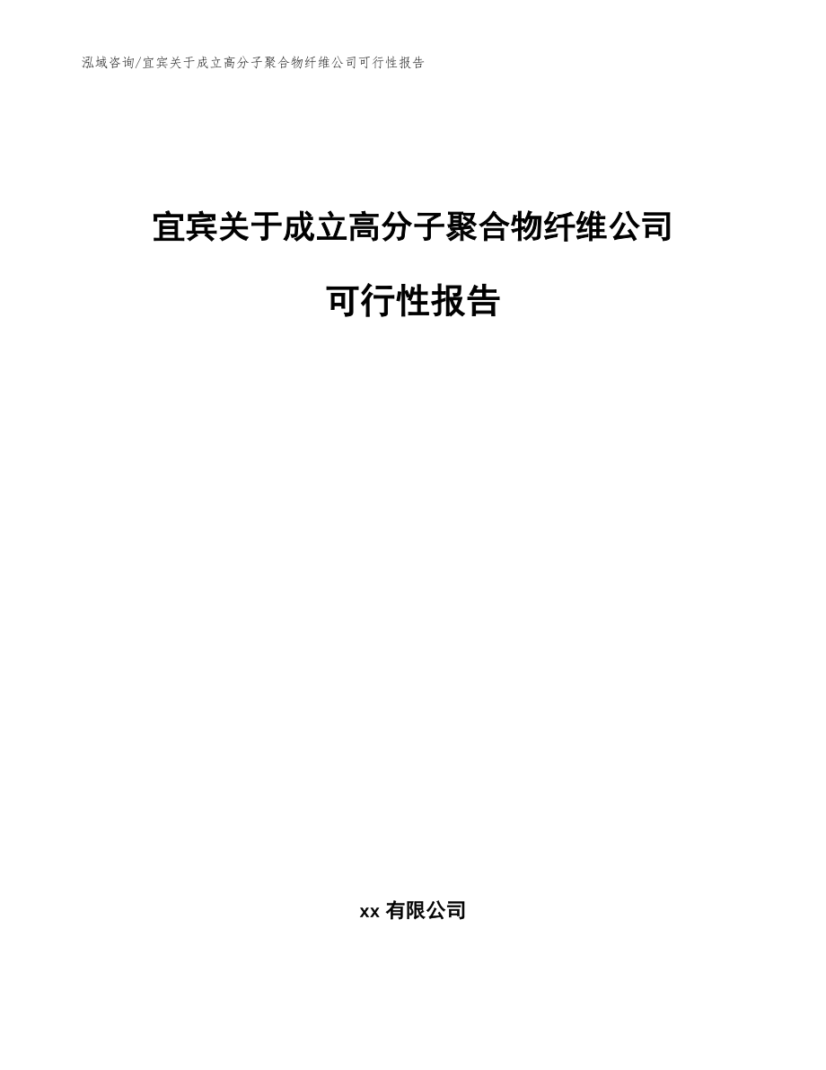 宜宾关于成立高分子聚合物纤维公司可行性报告_第1页