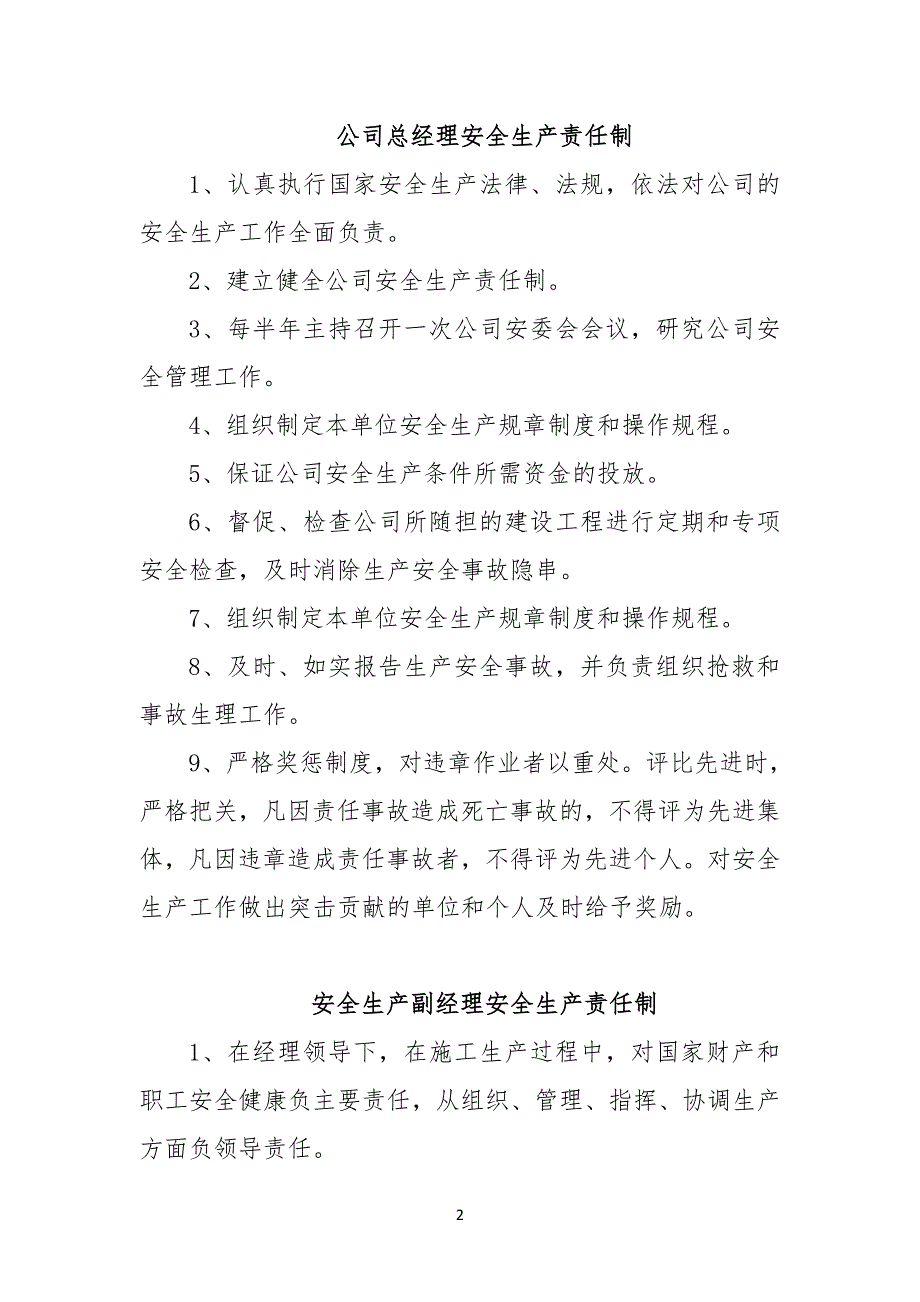 企业法人安全安全生产责任制_第2页