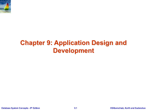 山东大学数据库系统英语课件09应用程序设计与开发