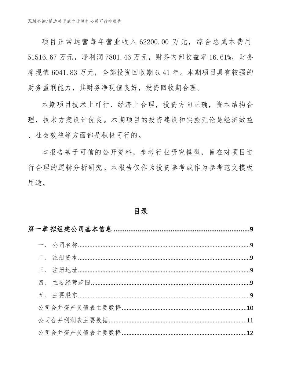 延边关于成立计算机公司可行性报告_第3页