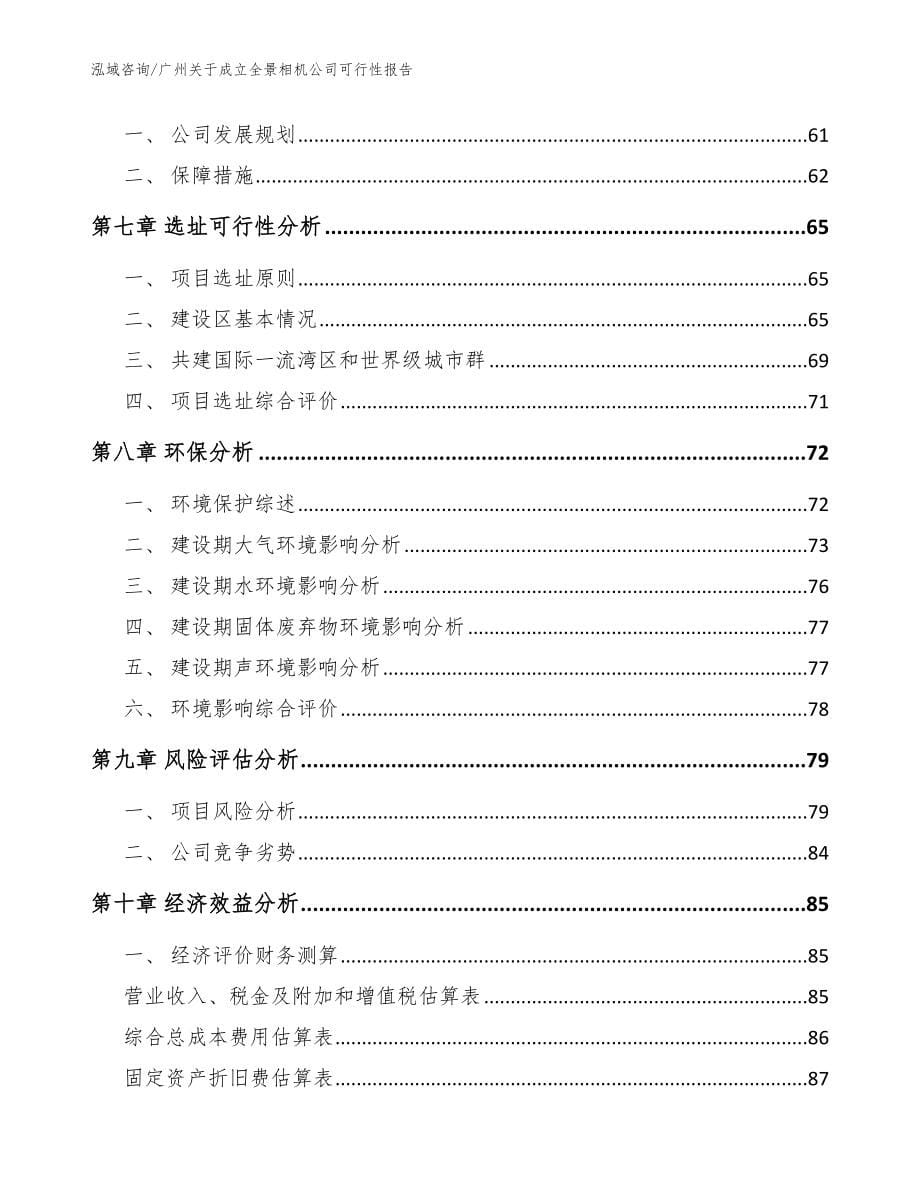 广州关于成立全景相机公司可行性报告参考模板_第5页