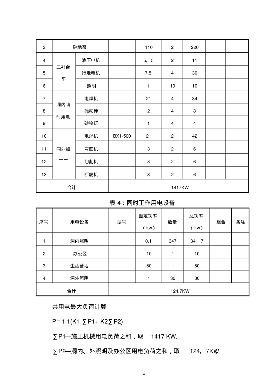 隧道临时用电专项施工方案_第4页