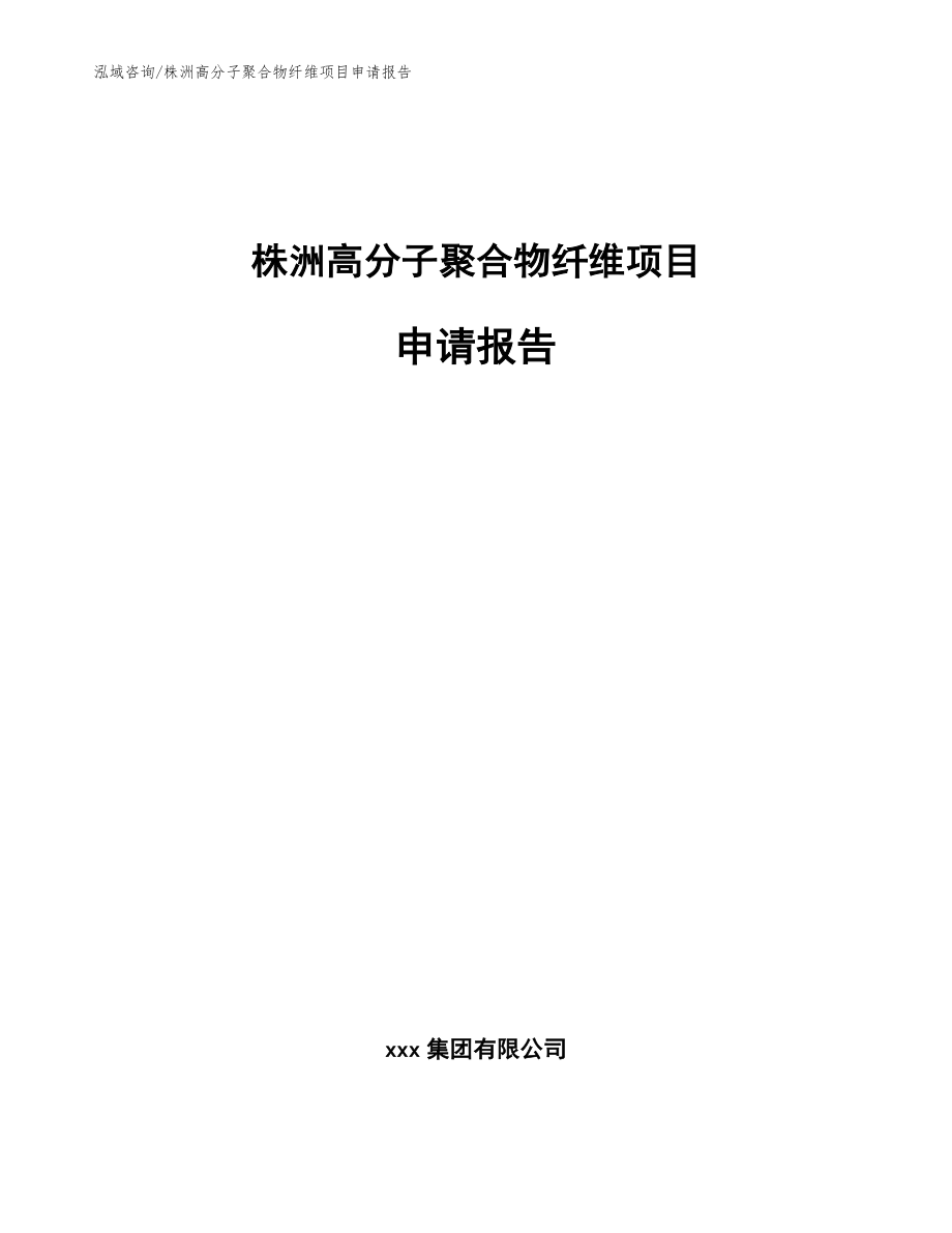 株洲高分子聚合物纤维项目申请报告模板_第1页