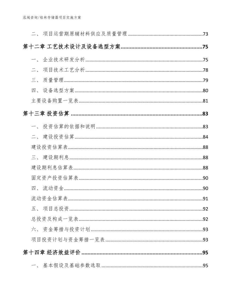桂林存储器项目实施方案_参考范文_第5页