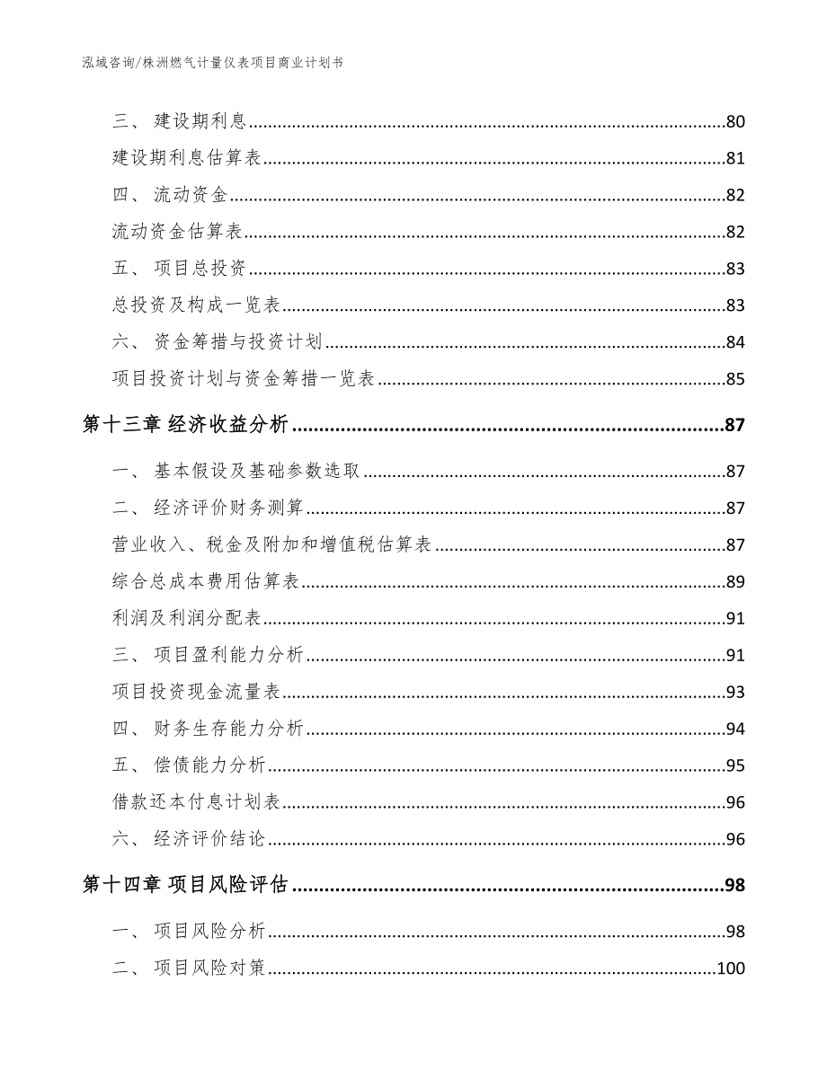 株洲燃气计量仪表项目商业计划书【范文模板】_第4页