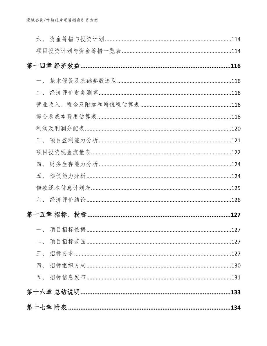 常熟硅片项目招商引资方案_第5页