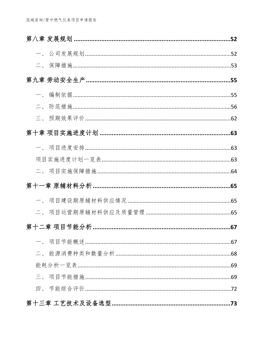 晋中燃气仪表项目申请报告（模板）_第4页