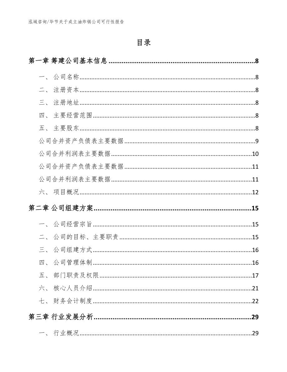 毕节关于成立油炸锅公司可行性报告【模板范文】_第2页