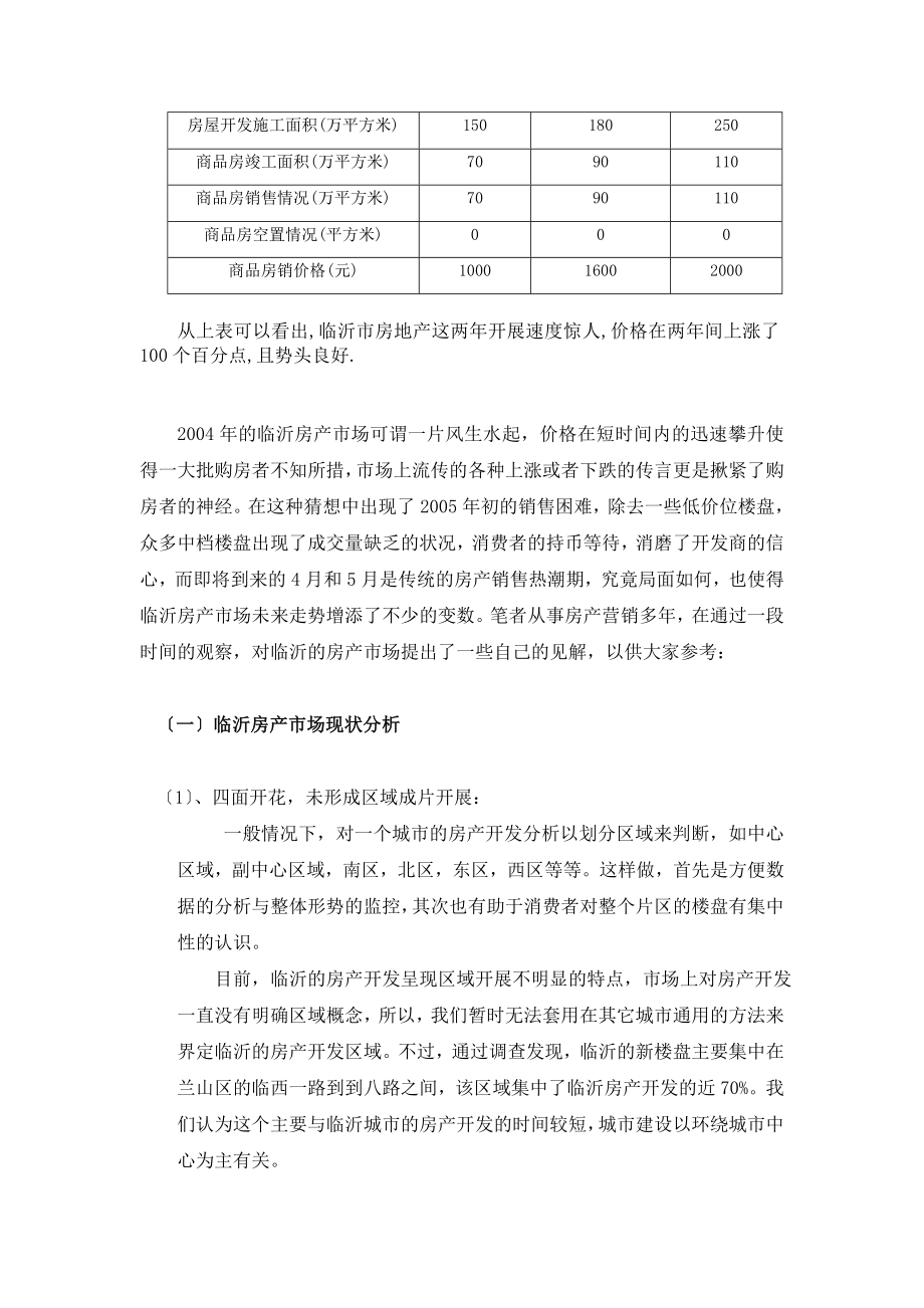 山东临沂市房地产市场调查报告02_第4页