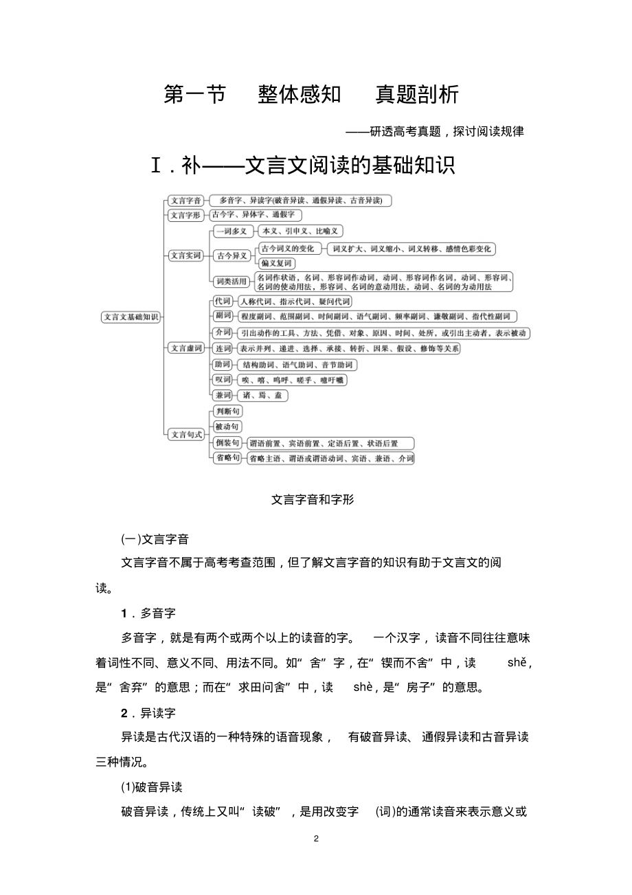 高考语文考点专练解析：文言文阅读的基础知识推荐_第2页