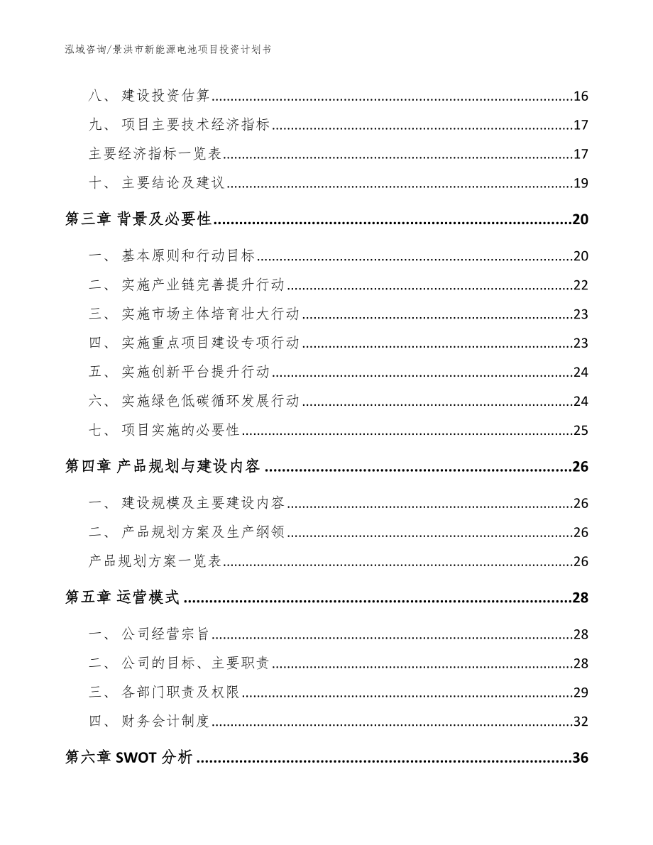 景洪市新能源电池项目投资计划书模板范文_第4页