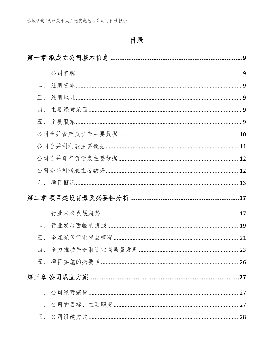 抚州关于成立光伏电池片公司可行性报告模板范本_第2页