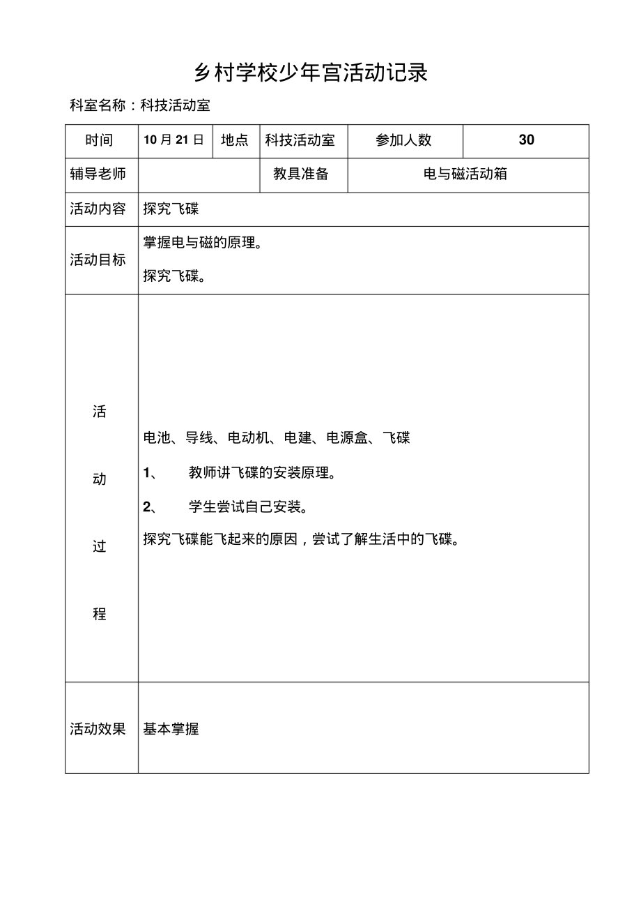 秋学期少年宫科技室活动记录整理_第3页