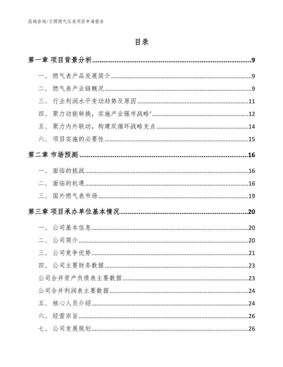 日照燃气仪表项目申请报告【范文】_第2页