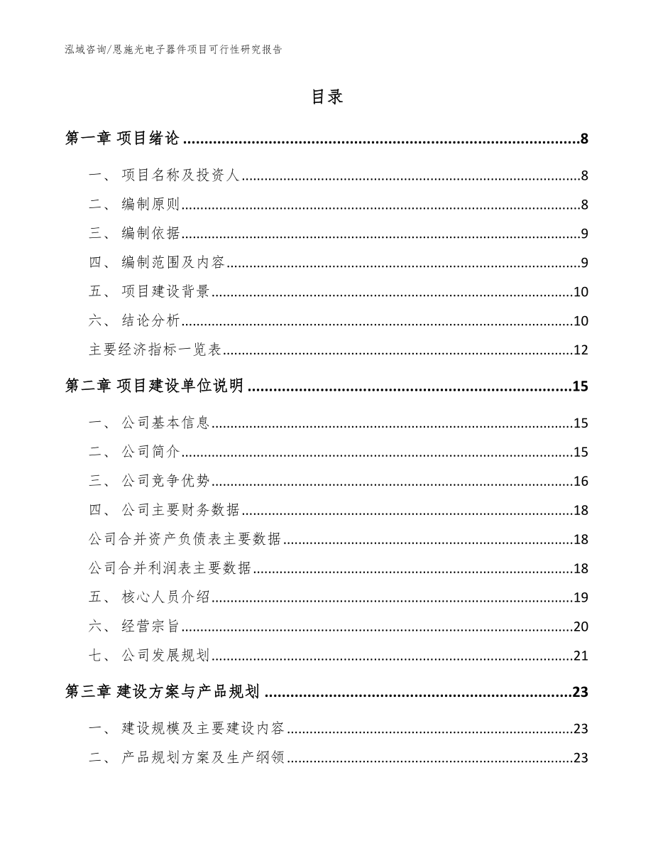 恩施光电子器件项目可行性研究报告_第2页