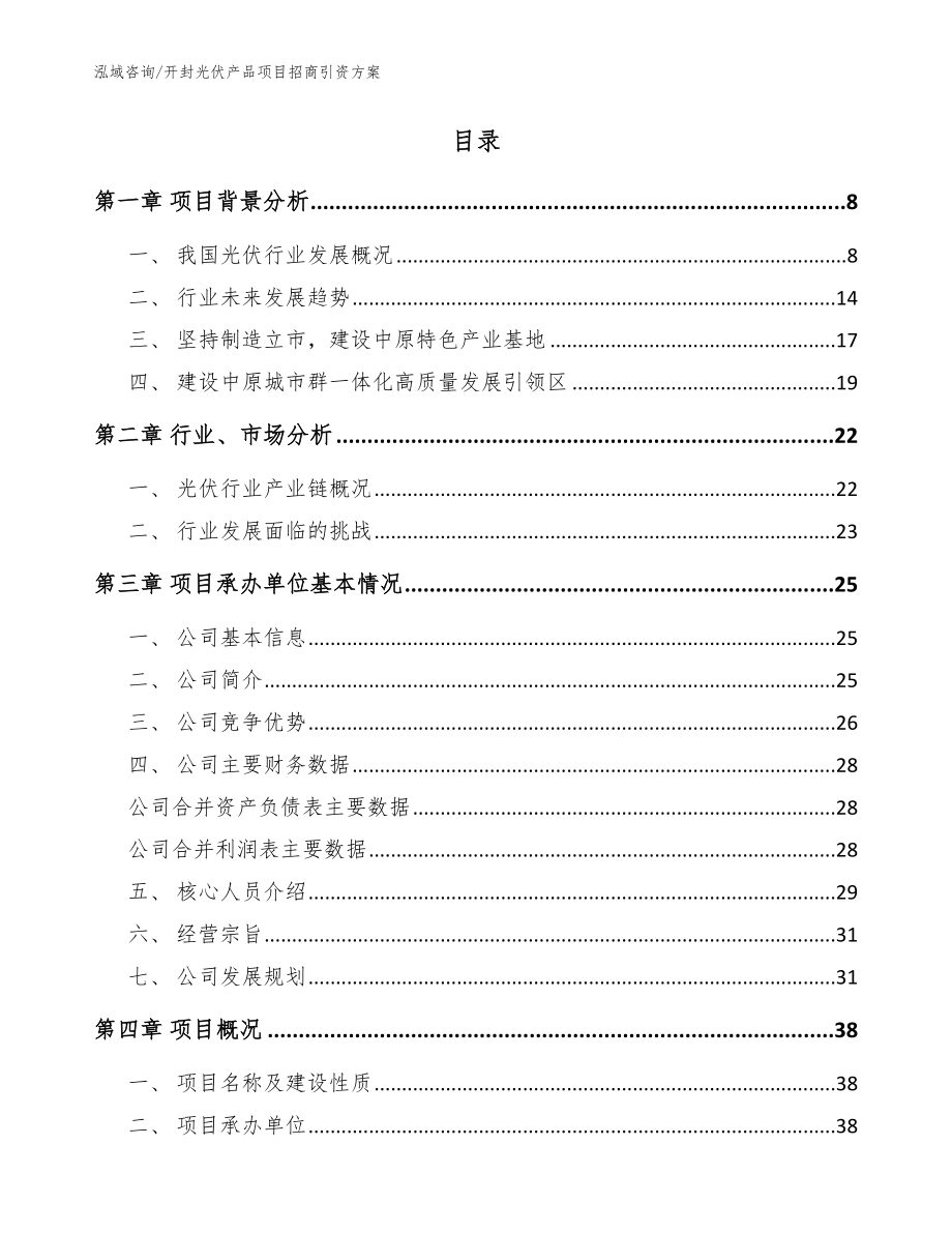 开封光伏产品项目招商引资方案（范文参考）_第2页