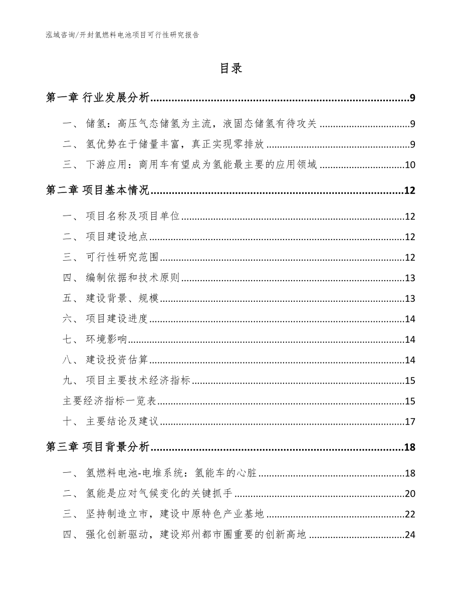 开封氢燃料电池项目可行性研究报告_第3页