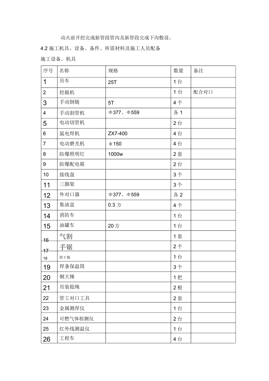 管道连头实施方案(章节)_第4页