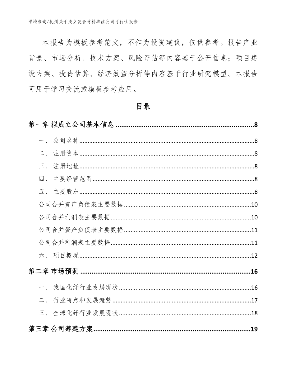 抚州关于成立复合材料单丝公司可行性报告_第3页