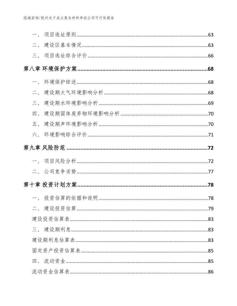 抚州关于成立复合材料单丝公司可行性报告_第5页