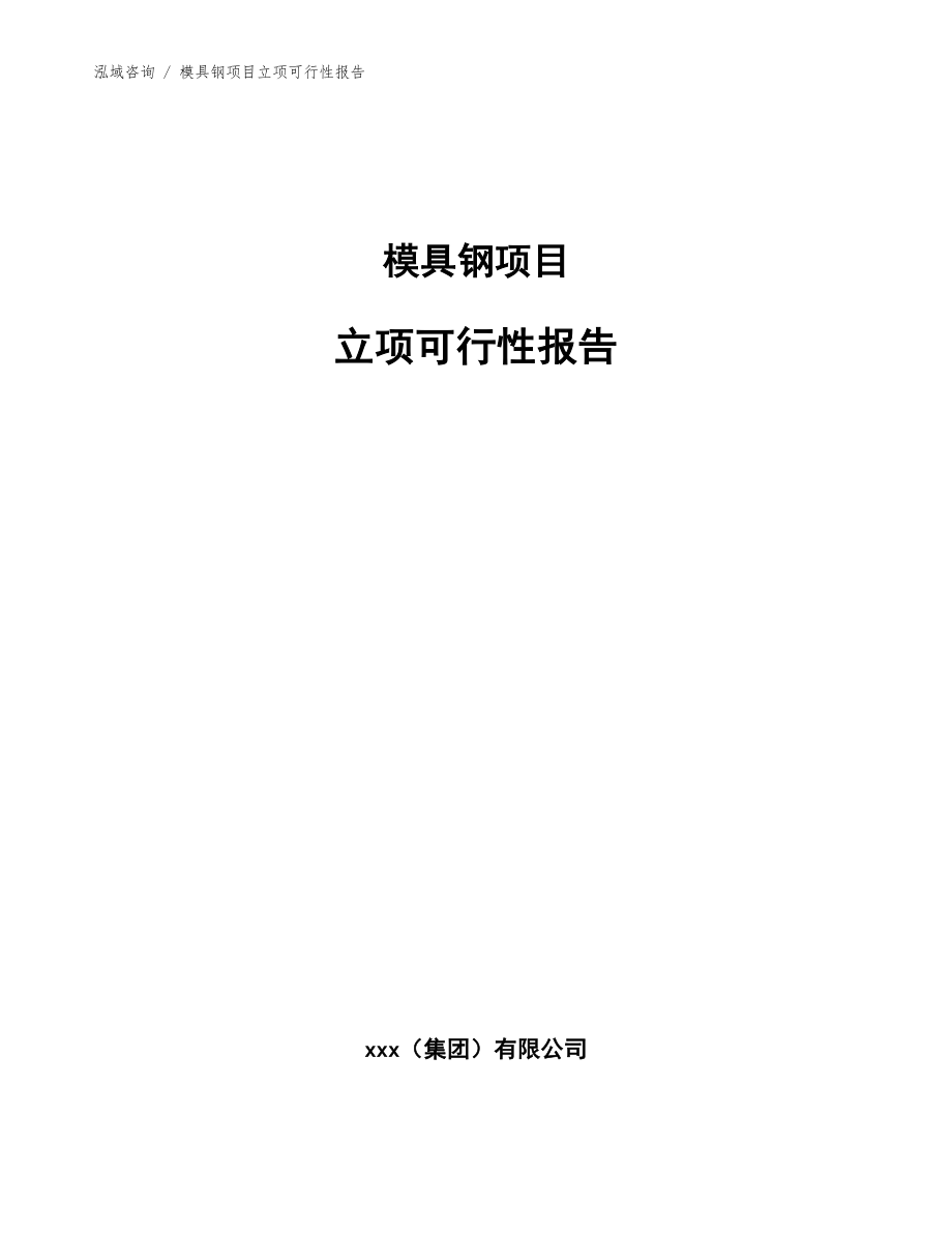 模具钢项目立项可行性报告_第1页