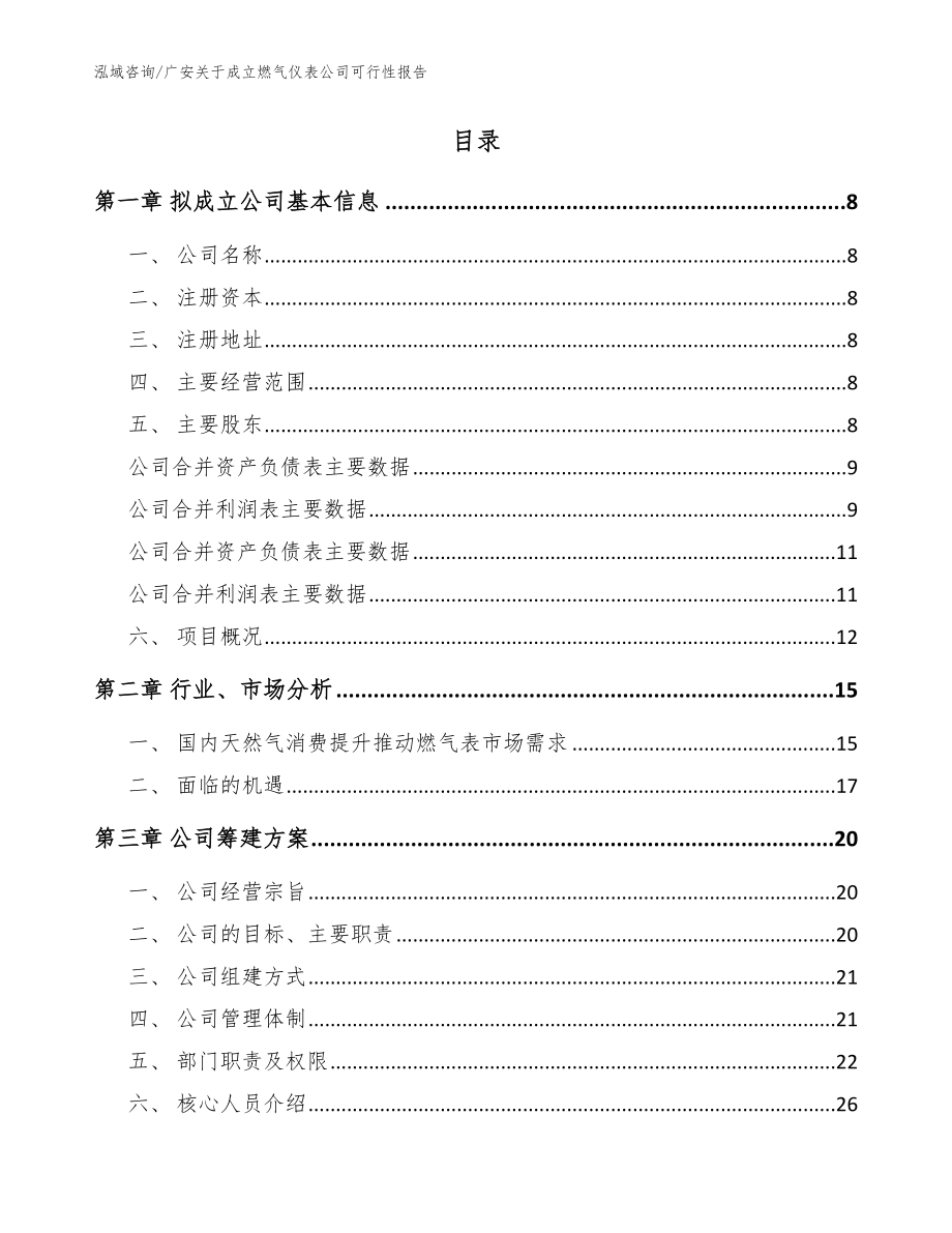 广安关于成立燃气仪表公司可行性报告【模板参考】_第2页