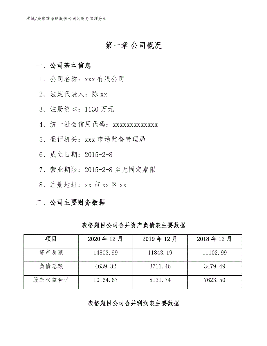 壳聚糖微球股份公司的财务管理分析【范文】_第4页