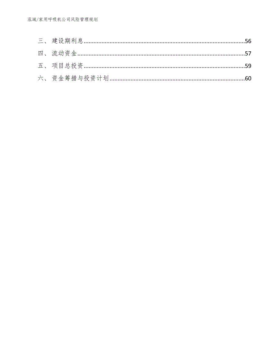 家用呼吸机公司风险管理规划（范文）_第3页