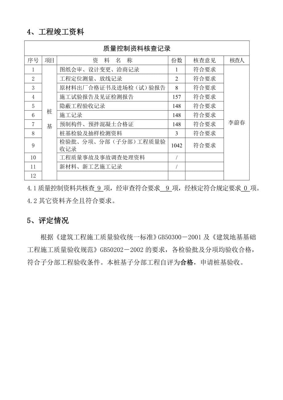 世茂湖滨花园C地块C-1＃楼桩基工程验收报告_第5页