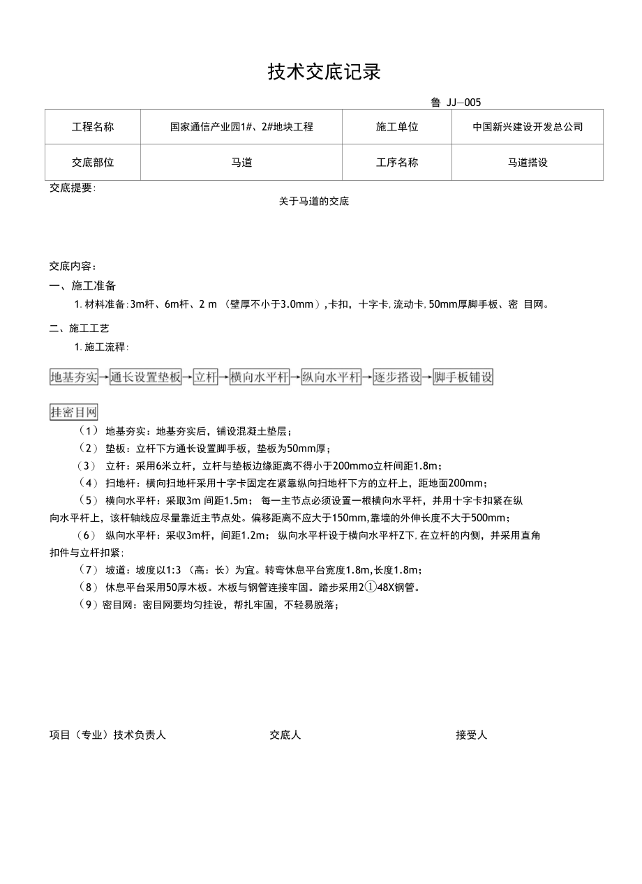 上人马道技术交底_第1页