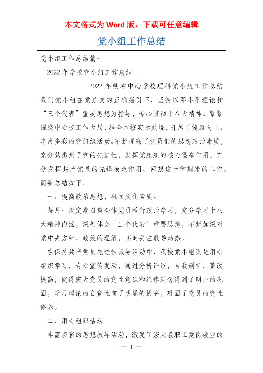 党小组工作总结_第1页