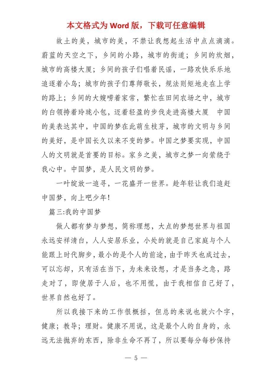 高中生我的中国梦_第5页