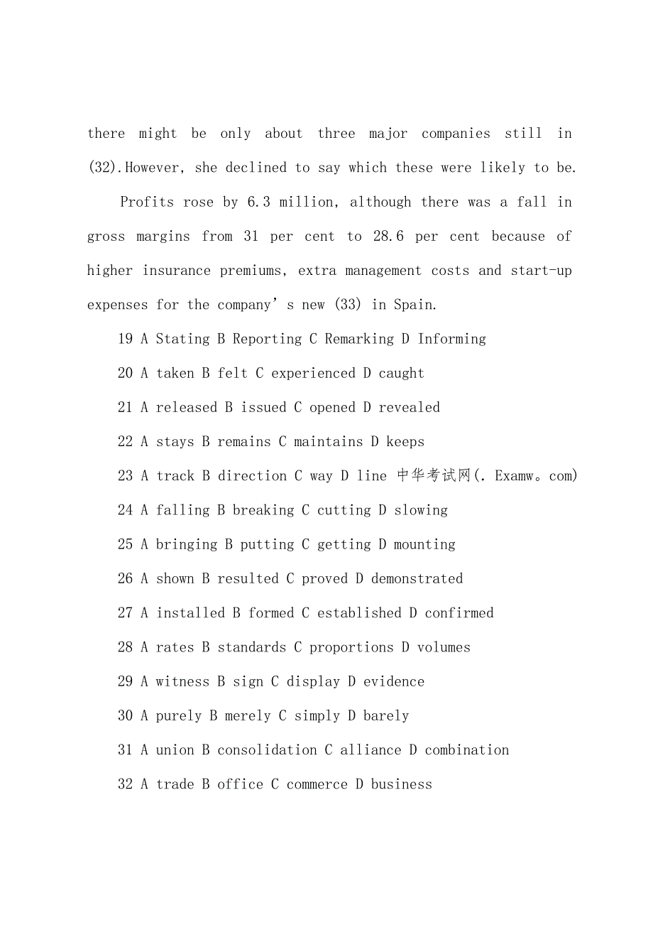 历年BEC商务英语中级考试真题（1）_第2页