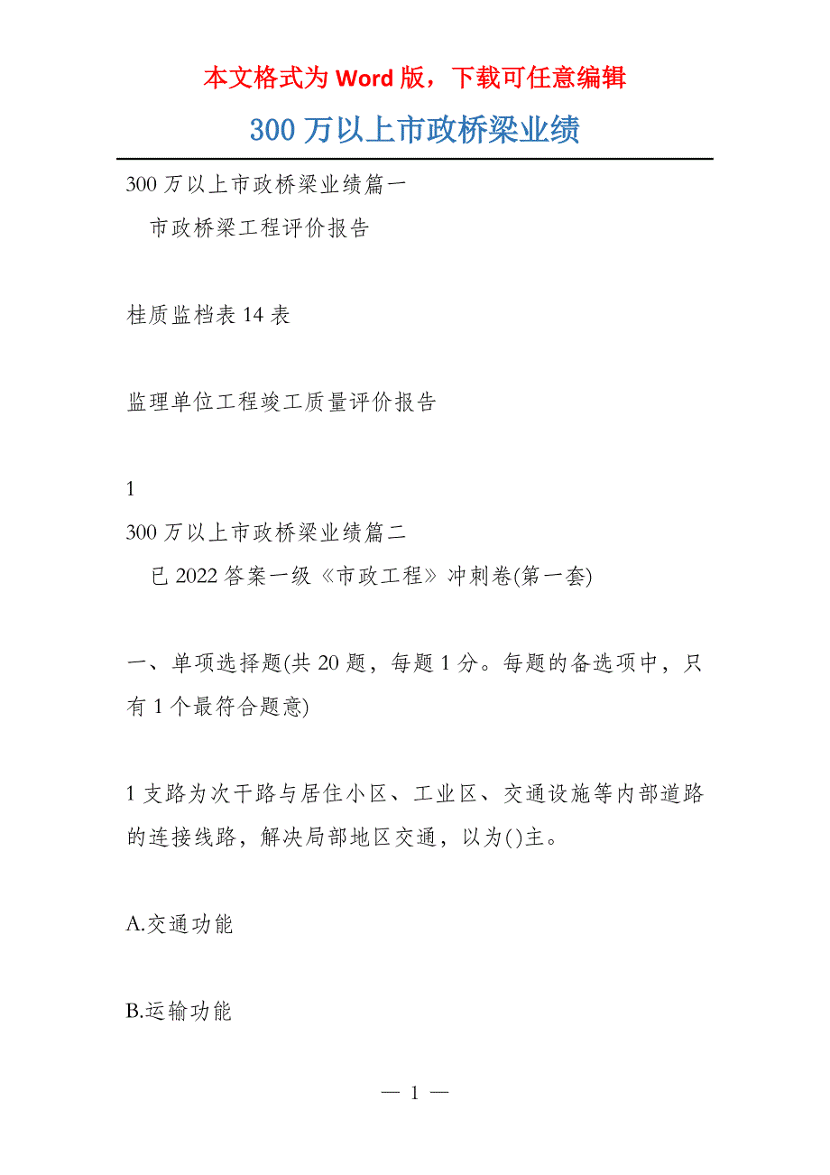 300万以上市政桥梁业绩_第1页