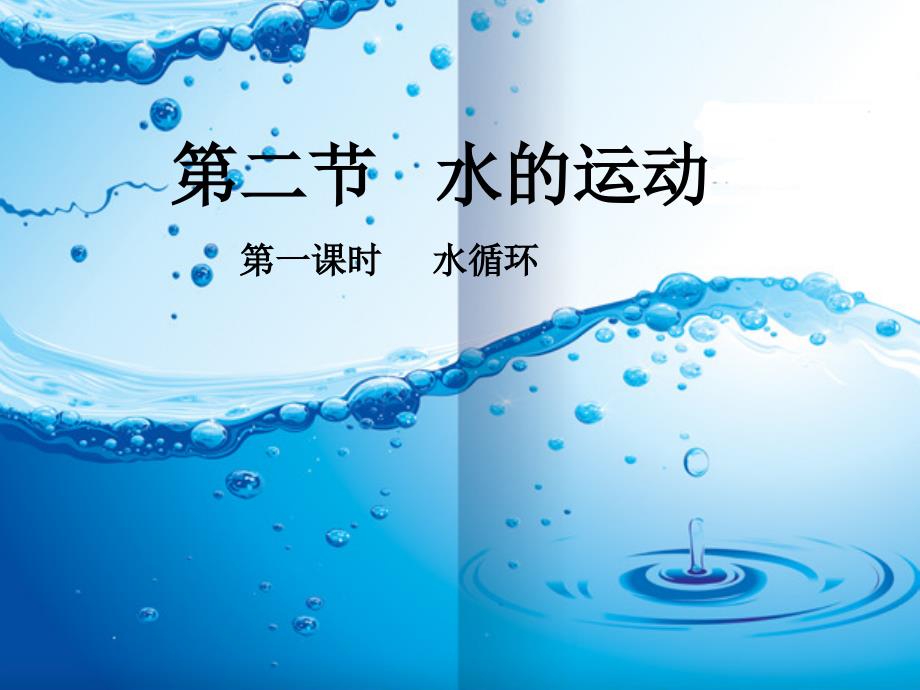 中图版高中地理必修一2.2《水的运动-水循环》优质课件(共33张PPT)_第1页