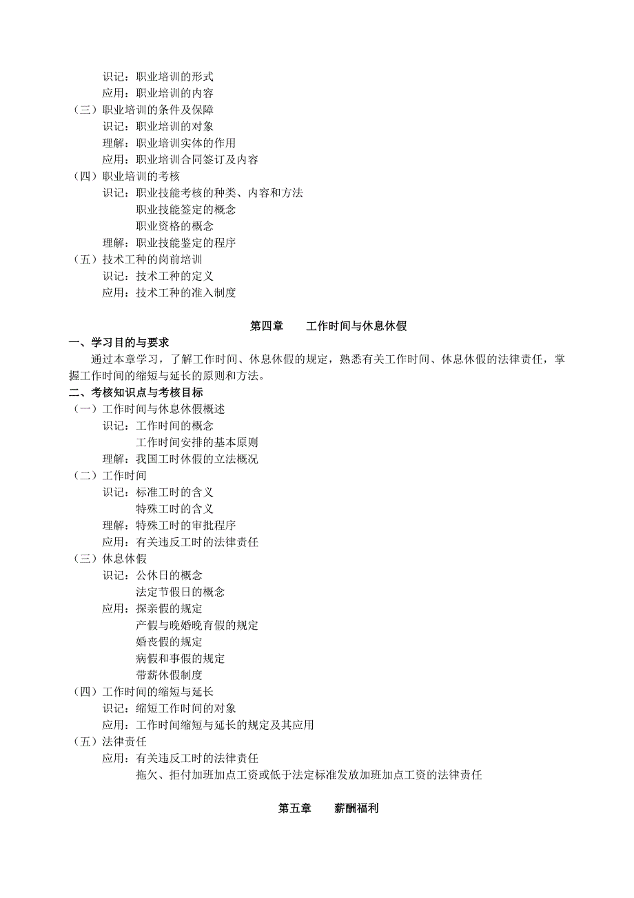 北京自考本科-人力资源政策与法规-41760--考试大纲_第3页