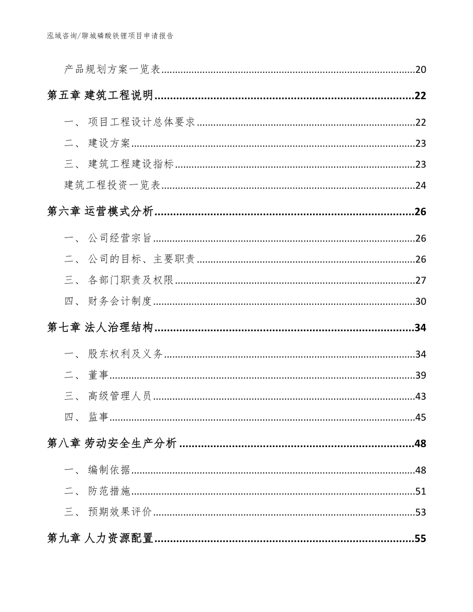 聊城磷酸铁锂项目申请报告【范文】_第3页