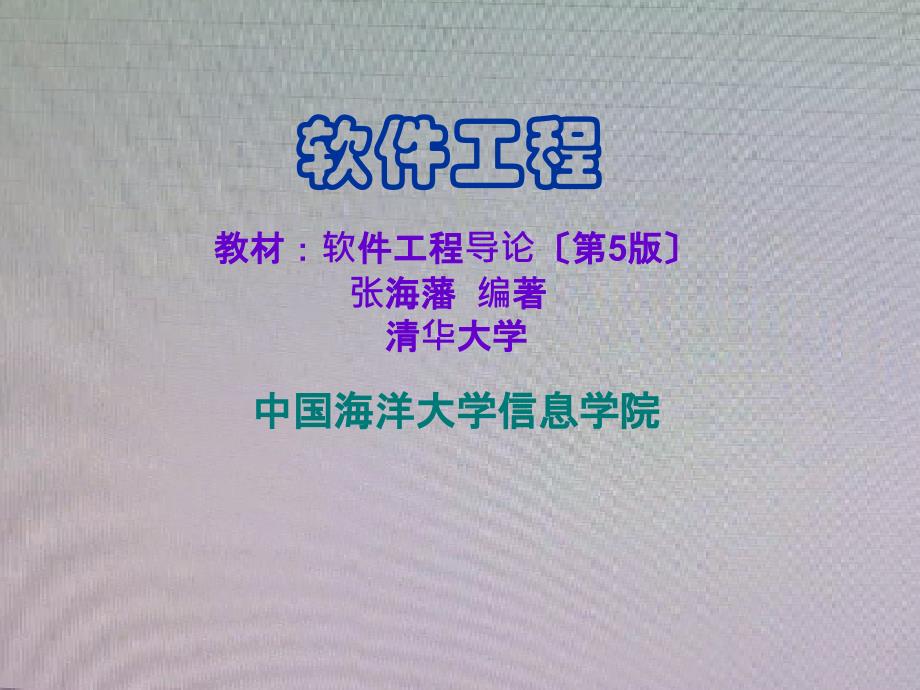 海大计算机专业软件工程课程资料lge第十三章软件项目_第1页