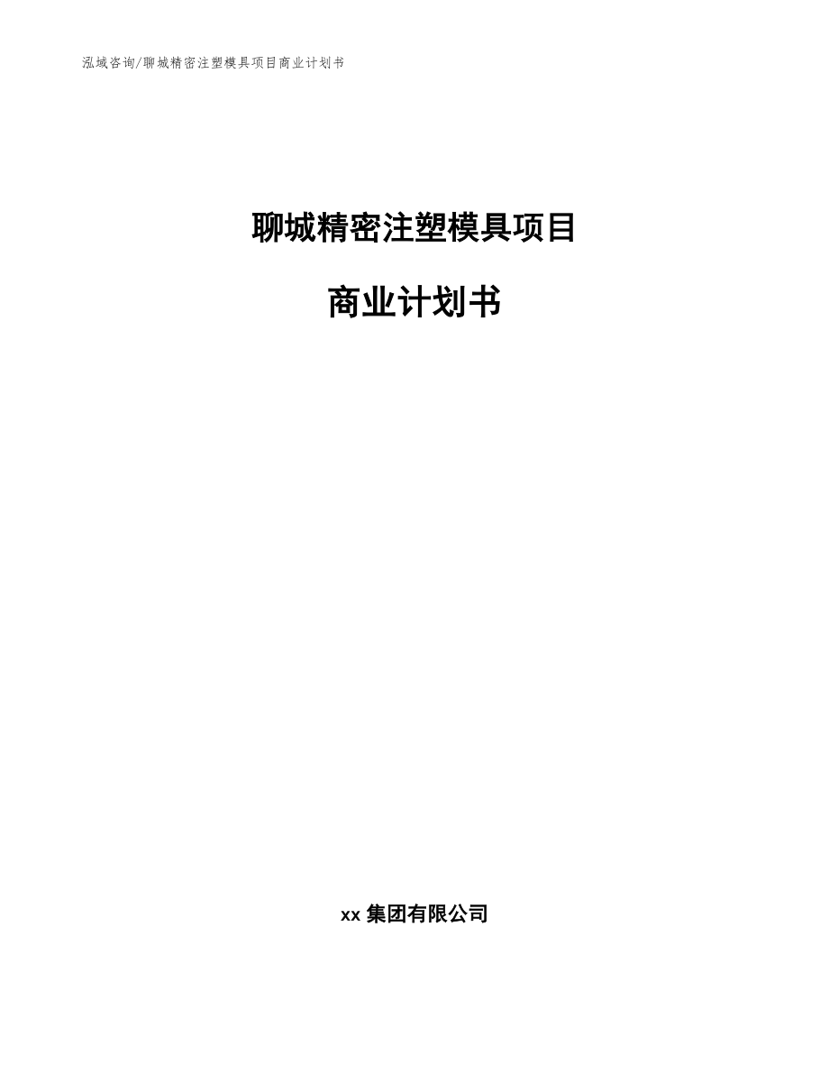 聊城精密注塑模具项目商业计划书_模板范本_第1页