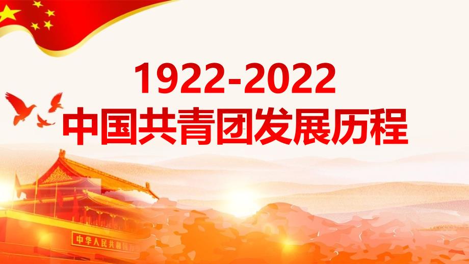 弘扬《1922年至2022年中国共青团发展历程》精神课件_第1页