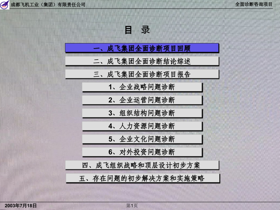 成飞集团全面诊断咨询项目报告_第2页