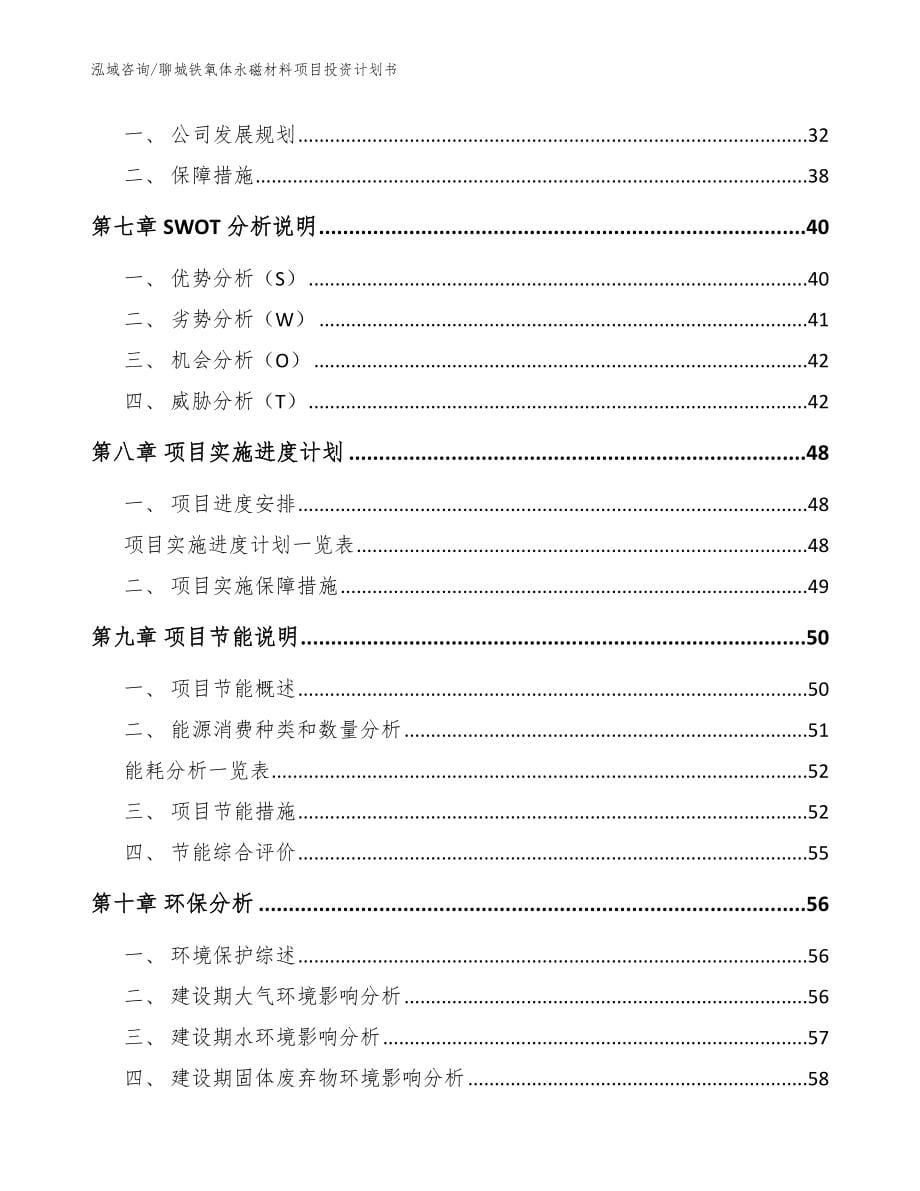 聊城铁氧体永磁材料项目投资计划书_模板_第5页