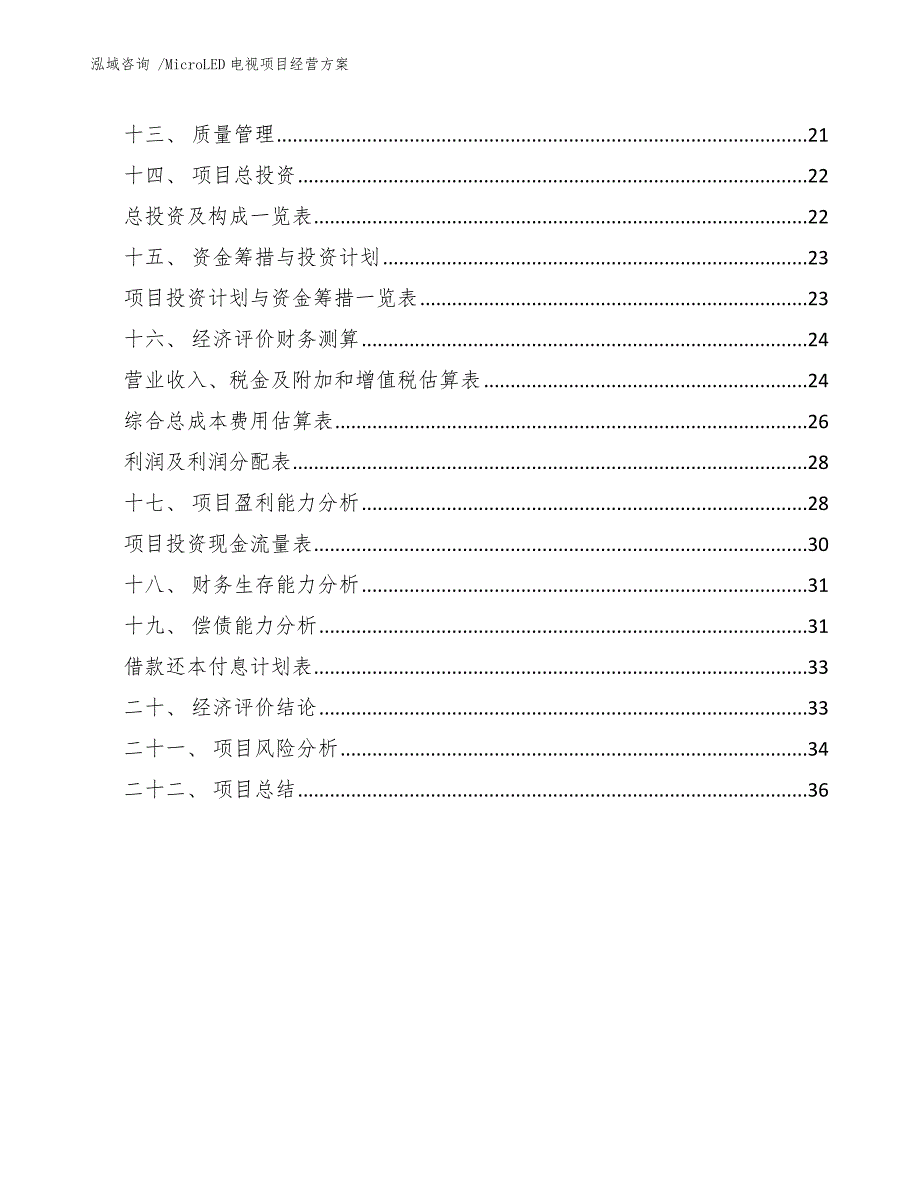 MicroLED电视项目经营方案【参考模板】_第3页