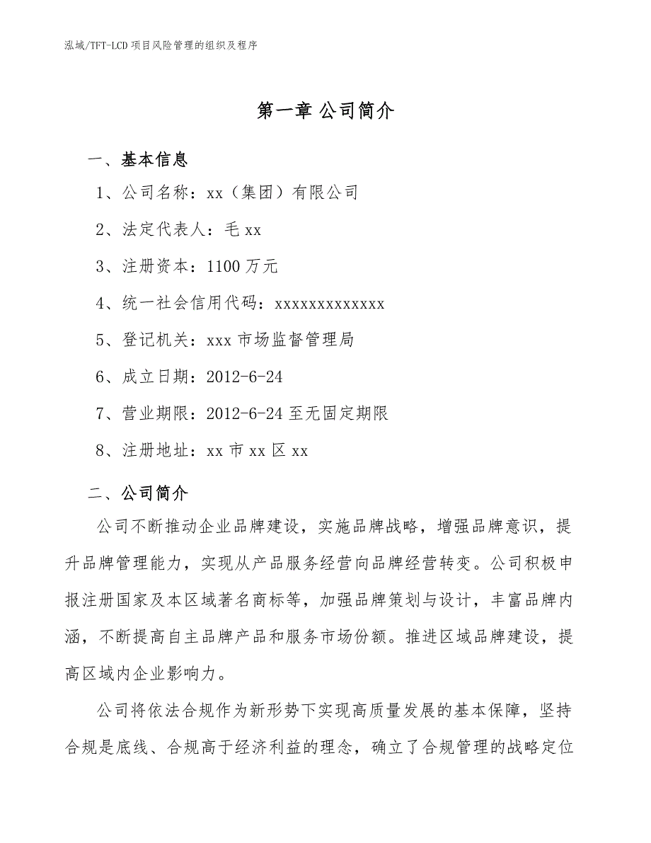 TFT-LCD项目风险管理的组织及程序_参考_第3页