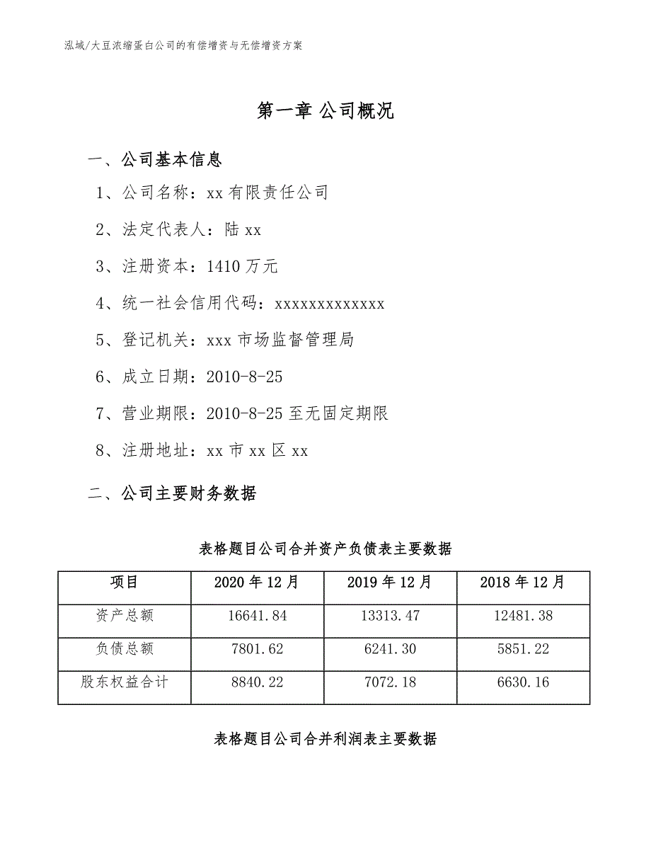 大豆浓缩蛋白公司的有偿增资与无偿增资方案_第4页