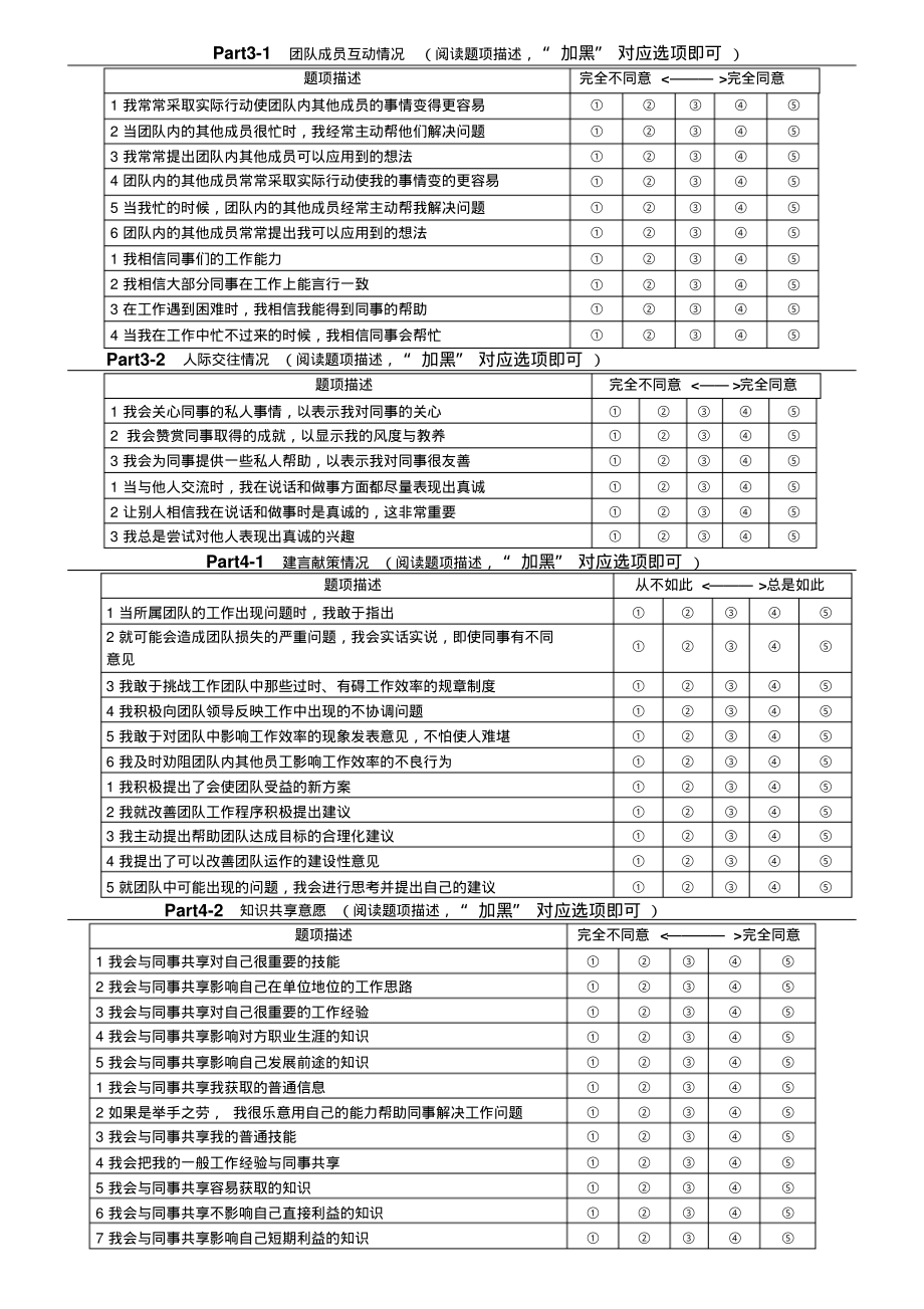 员工工作态度与行为调查问卷_第2页