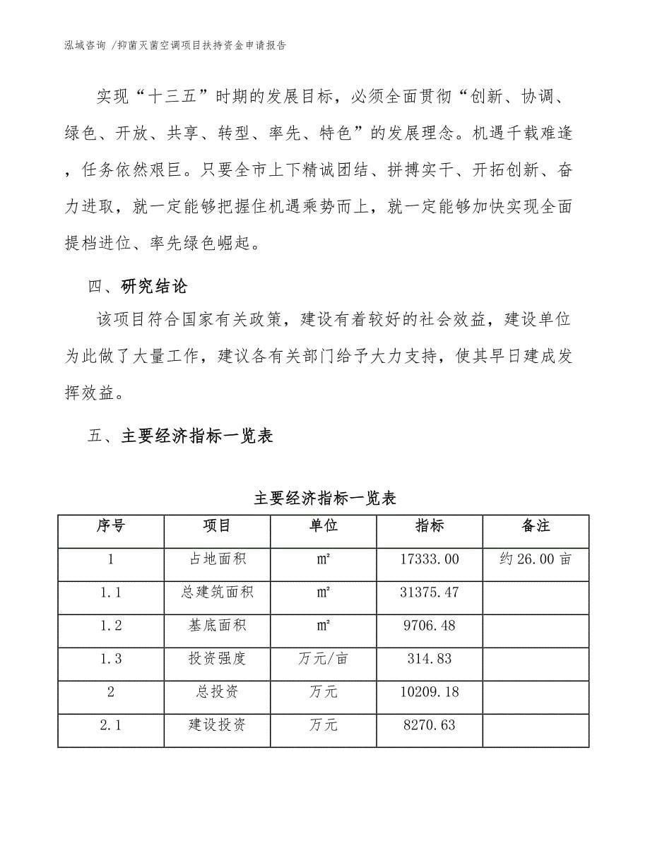 抑菌灭菌空调项目扶持资金申请报告_第5页