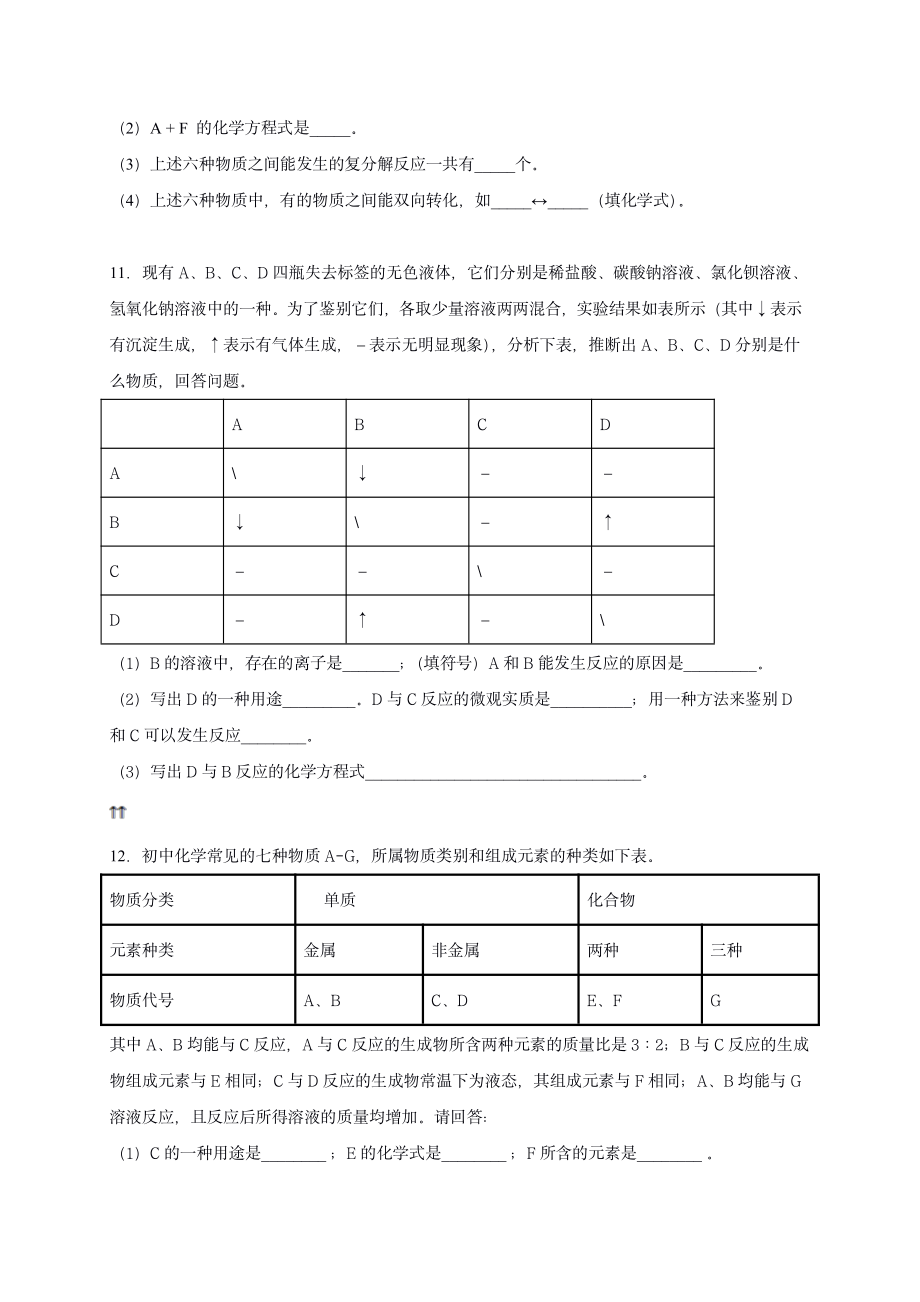 2022 中考化学重难点专题突破训练11_第4页